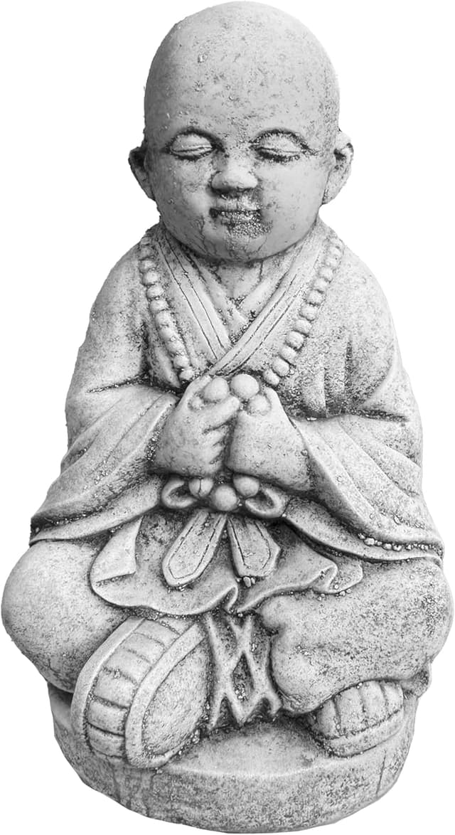 Serious Young Buddha with Prayer Beads
