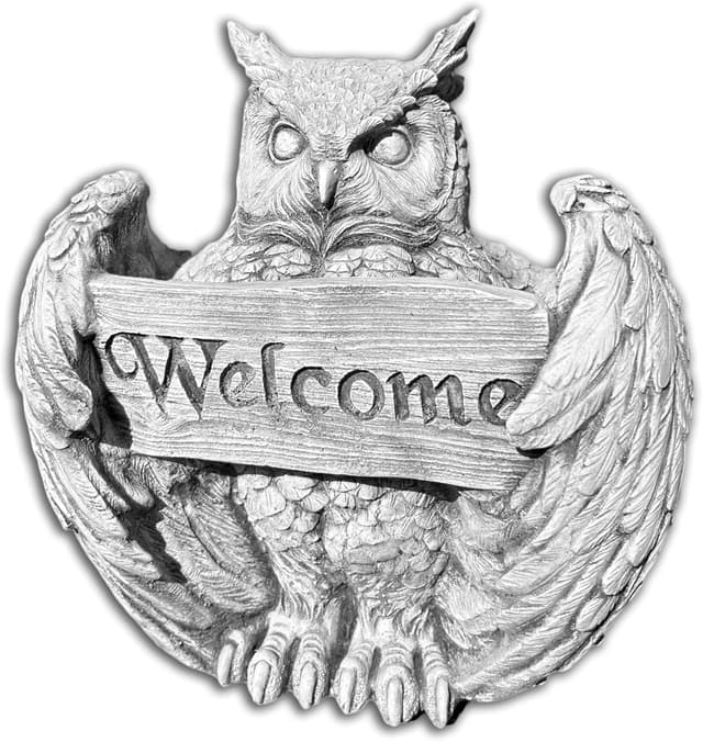 Welcome Owl Figurine with Welcome Lettering