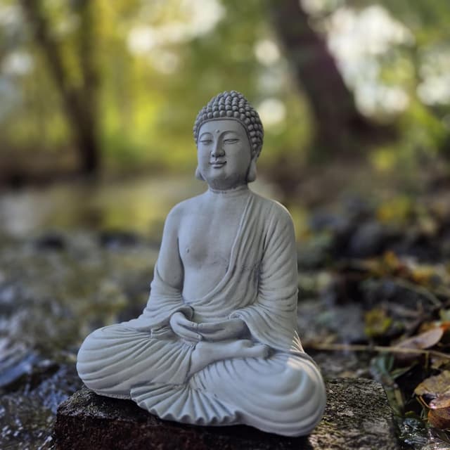 Buddha Figurine Made of Stone, for Outdoors, Buddha Feng Shui