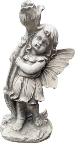 Concrete Figurine – Fairy Nymph with Flower