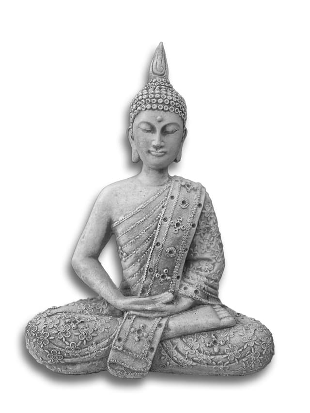 Budda Figurine, Thai Buddha Statue Cast Stone