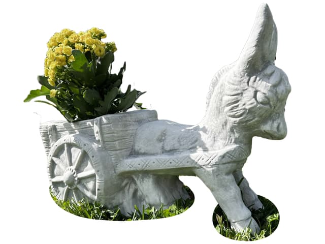 Donkey with Cart Decorative Planter