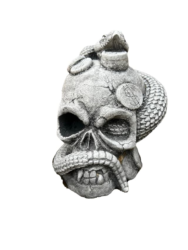 Snake Skull Concrete Decorative Garden Statue